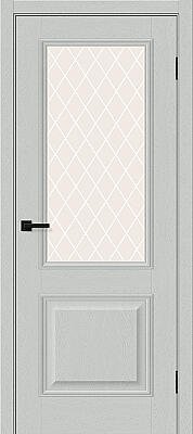 Дверь Классик-13 / Grey Silkwood / White Сrystal